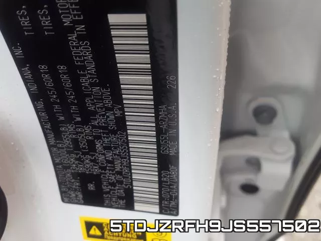 5TDJZRFH9JS557502 фото 2