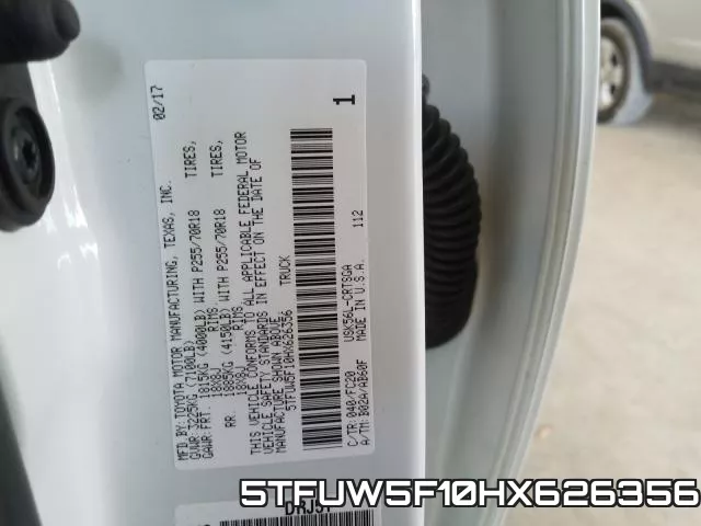 5TFUW5F10HX626356 фото 2