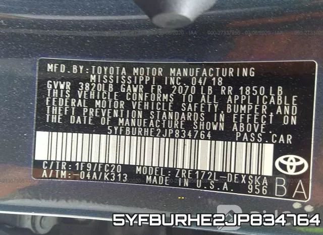 5YFBURHE2JP834764 фото 10