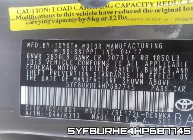 5YFBURHE4HP687745 фото 10