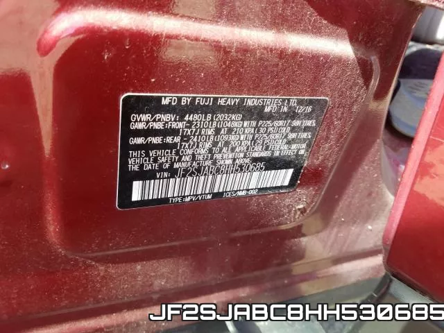 JF2SJABC8HH530685 фото 2