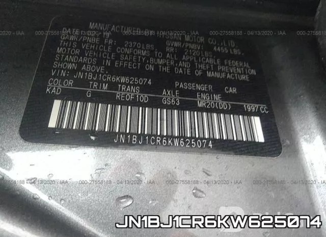 JN1BJ1CR6KW625074 фото 10