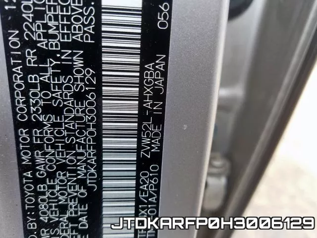 JTDKARFP0H3006129 фото 2