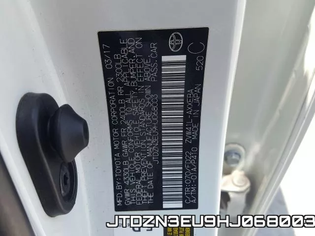 JTDZN3EU9HJ068003 фото 2