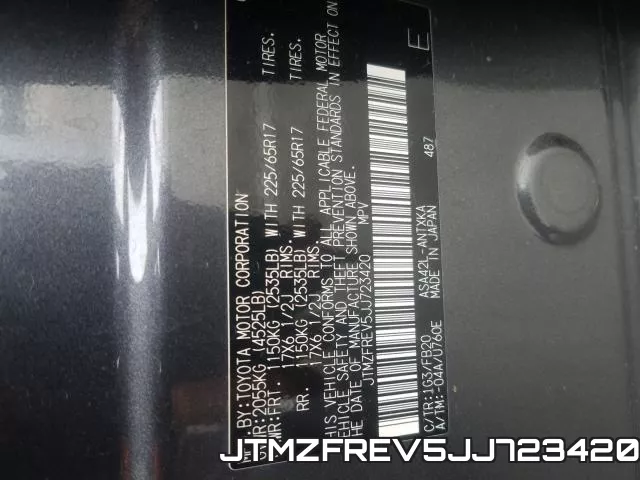 JTMZFREV5JJ723420 фото 2