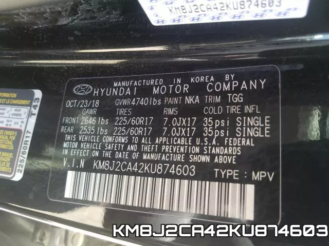 KM8J2CA42KU874603 фото 2