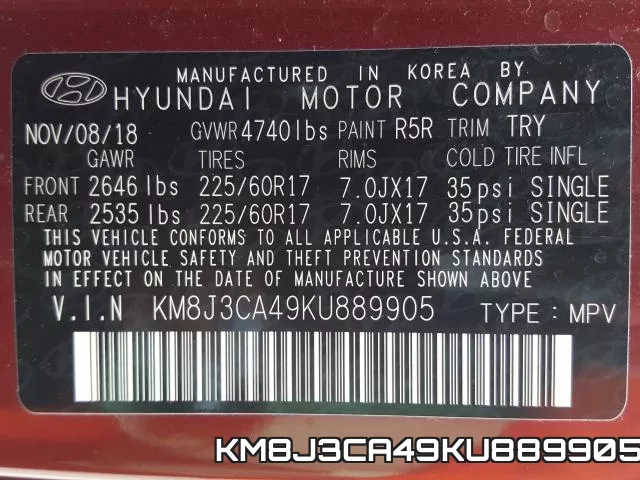 KM8J3CA49KU889905 фото 2