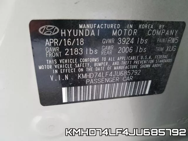 KMHD74LF4JU685792 фото 2
