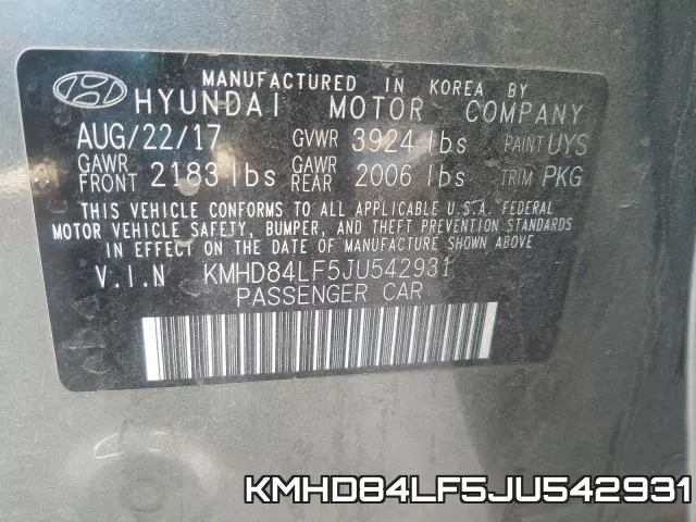 KMHD84LF5JU542931 фото 2