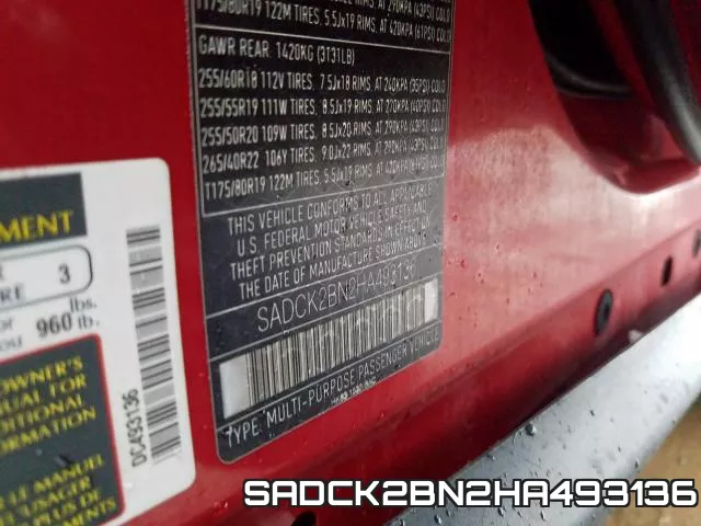 SADCK2BN2HA493136 фото 2