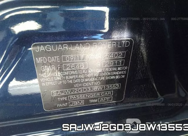 SAJWJ2GD3J8W13553 фото 10