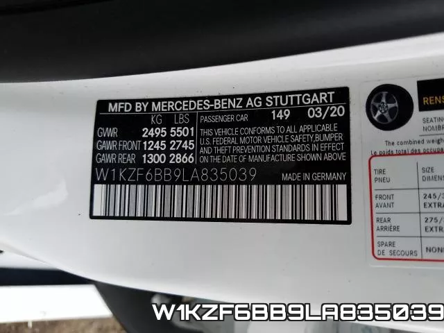 W1KZF6BB9LA835039 фото 2