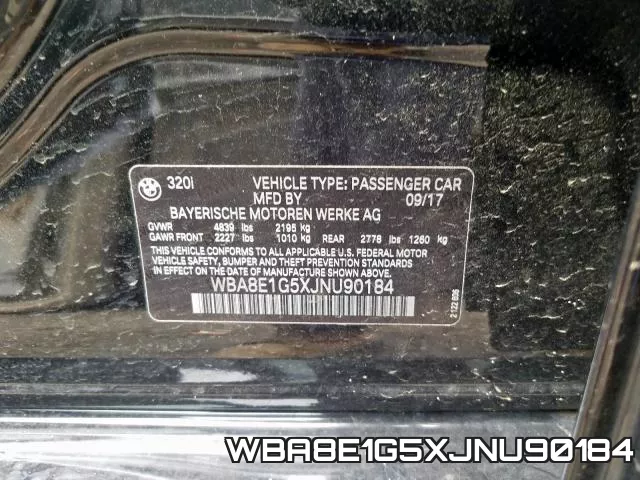 WBA8E1G5XJNU90184 фото 2
