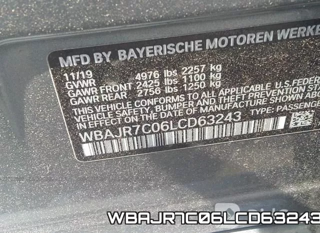 WBAJR7C06LCD63243 фото 10