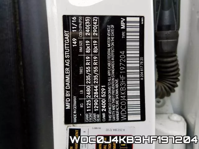 WDC0J4KB3HF197204 фото 2