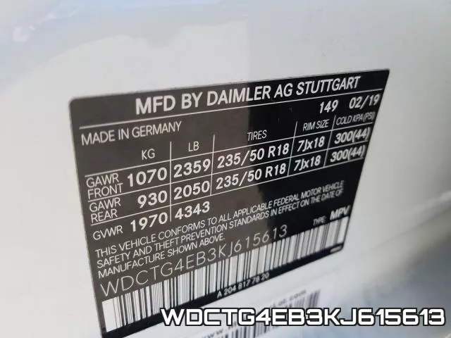 WDCTG4EB3KJ615613 фото 2