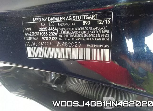 WDDSJ4GB1HN482020 фото 10