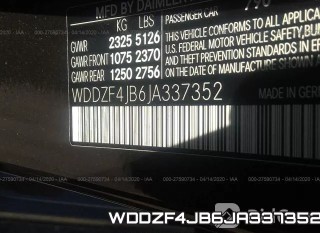 WDDZF4JB6JA337352 фото 10