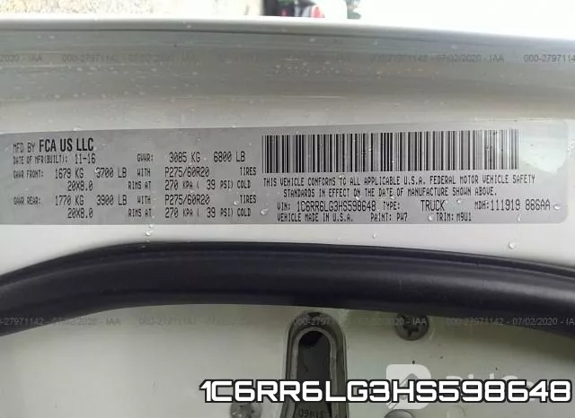 1C6RR6LG3HS598648 фото 10