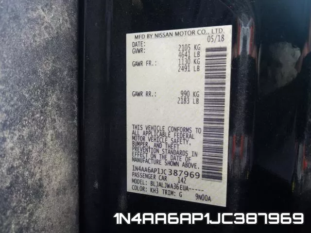 1N4AA6AP1JC387969 фото 2