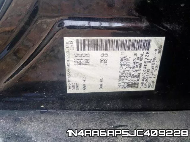 1N4AA6AP5JC409228 фото 2