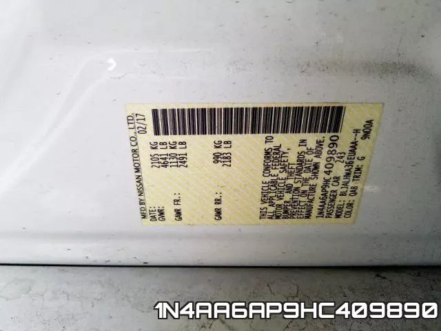1N4AA6AP9HC409890 фото 2