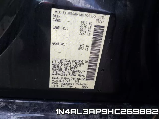 1N4AL3AP9HC269882 фото 2