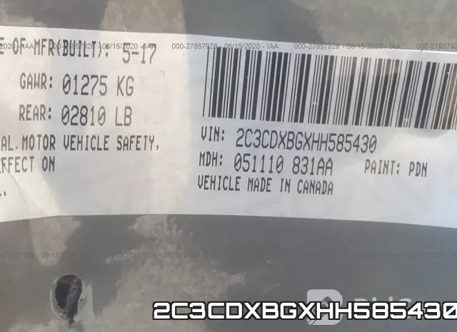 2C3CDXBGXHH585430 фото 9