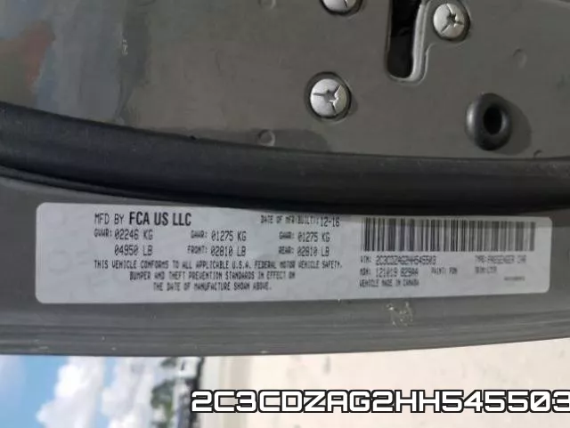 2C3CDZAG2HH545503 фото 2
