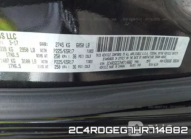 2C4RDGEG7HR714882 фото 10