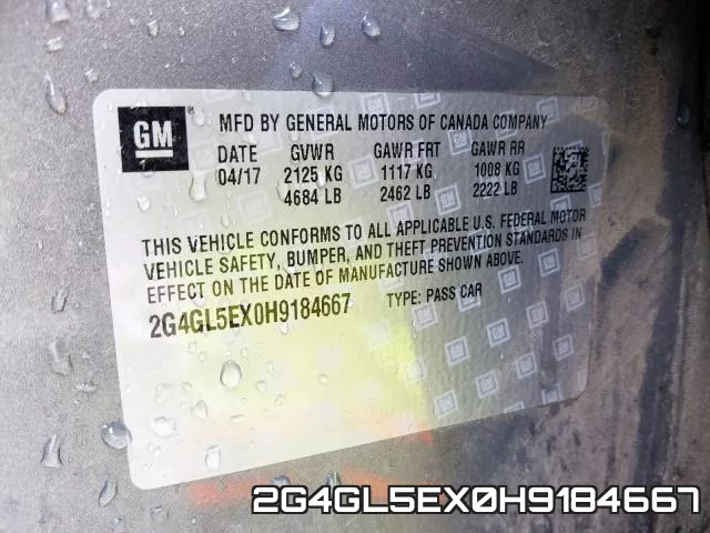 2G4GL5EX0H9184667 фото 2