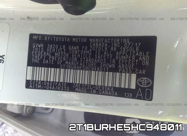 2T1BURHE5HC948011 фото 10