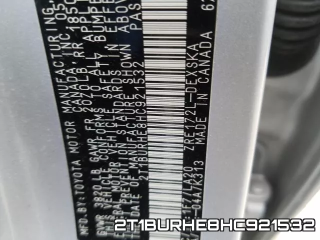 2T1BURHE8HC921532 фото 2