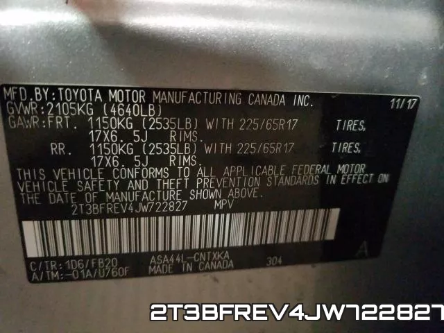 2T3BFREV4JW722827 фото 2