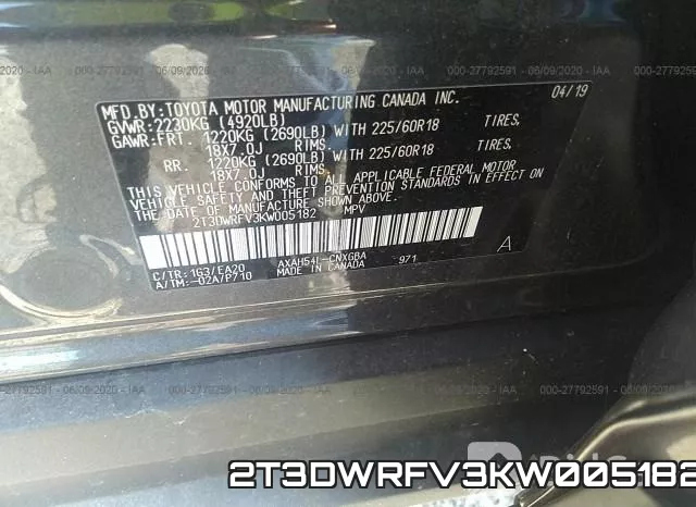 2T3DWRFV3KW005182 фото 10