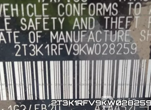 2T3K1RFV9KW028259 фото 10