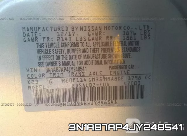 3N1AB7AP4JY248541 фото 10