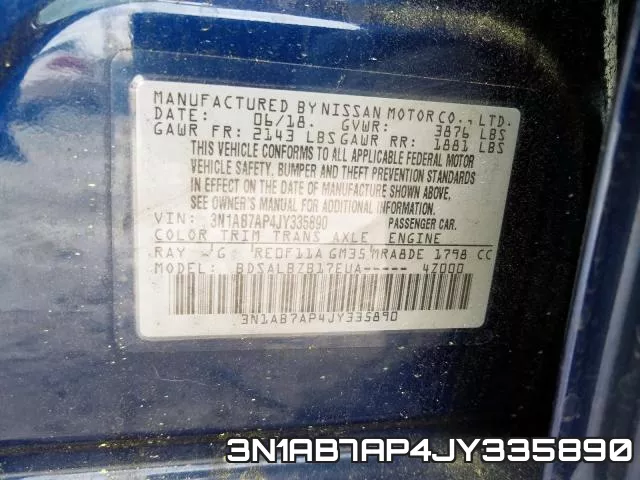 3N1AB7AP4JY335890 фото 2