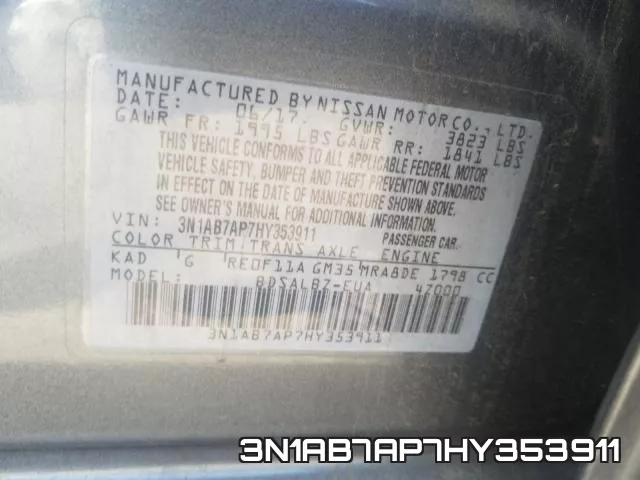 3N1AB7AP7HY353911 фото 2