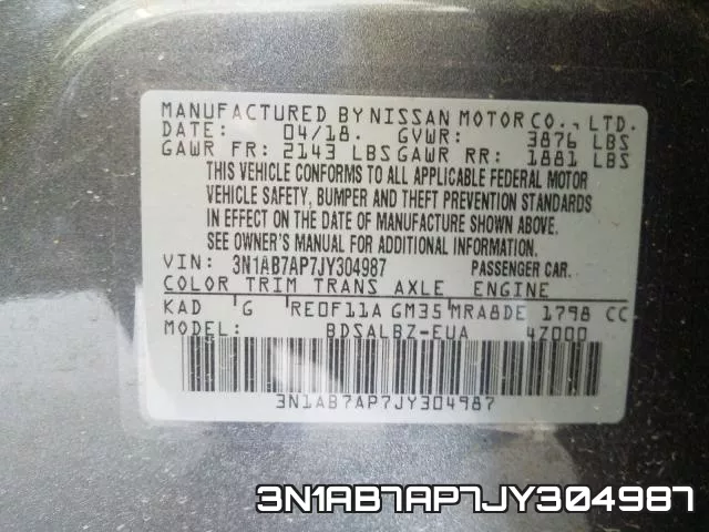 3N1AB7AP7JY304987 фото 2