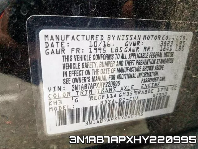 3N1AB7APXHY220995 фото 2