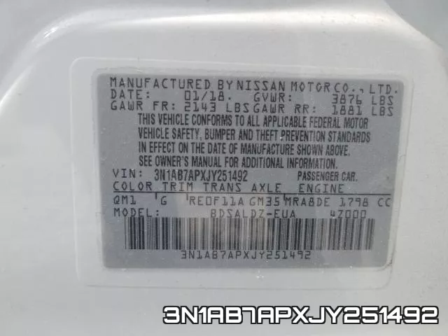 3N1AB7APXJY251492 фото 2