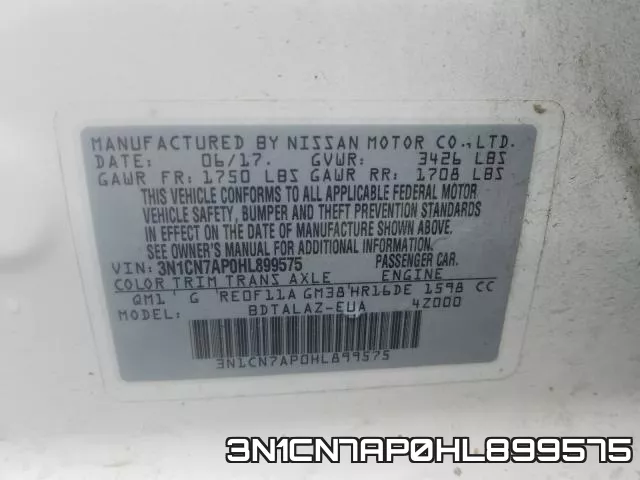 3N1CN7AP0HL899575 фото 2