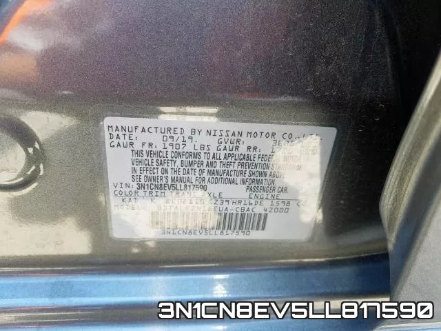 3N1CN8EV5LL817590 фото 2