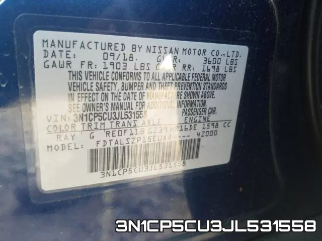 3N1CP5CU3JL531558 фото 2