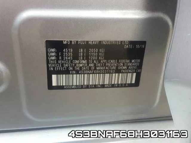 4S3BNAF68H3031163 фото 2