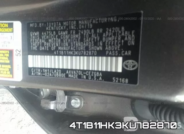 4T1B11HK3KU782870 фото 10