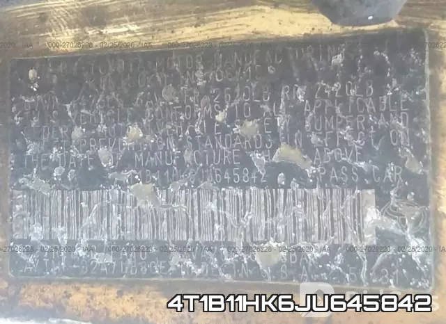 4T1B11HK6JU645842 фото 10