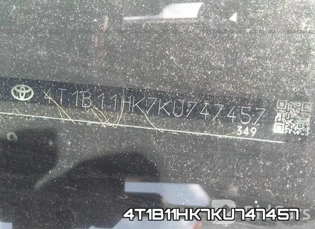 4T1B11HK7KU747457 фото 10