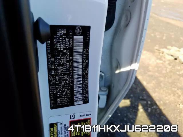 4T1B11HKXJU622208 фото 2